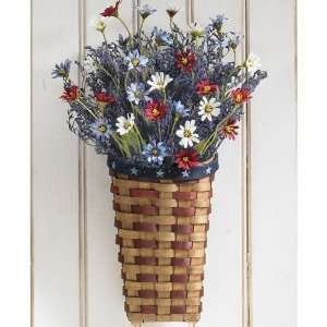  Patriotic Wall Basket w/Flower 