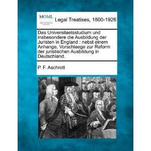   Ausbildung in Deutschland. (German Edition) (9781240021598) P. F