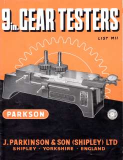 Parkson Gear Tester Checker with TOP CENTER    RARE Vari Roll Style 