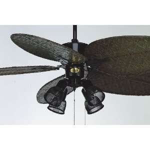 Fanimation FP320BL, Islander Black 52 Outdoor Ceiling Fan with BPP4BR 