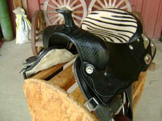 ONE OF A KIND PROTOTYPE 15 1/2 WESTERN SILVER SHOW SADDLE BLACK 