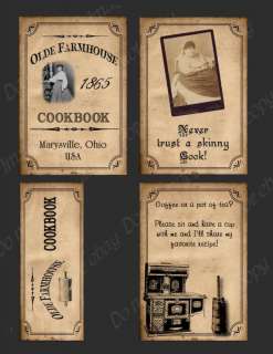 Primitive Label Set to Make Your Own Book   #FH308  