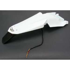 UFO Plastics Enduro Rear Fender with Light   White HU03333 041