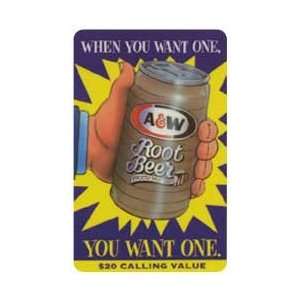   Card $20 A&W Root Beer (Hand Holding Can With Logo) 
