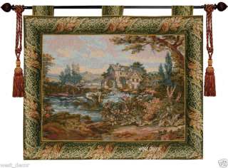 THE OLD MILL TAPESTRY WALL HANGING +TASSELS(B1) 44x36  