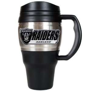  Oakland Raiders 20 oz. Stainless Steel / Black Travel Mug 