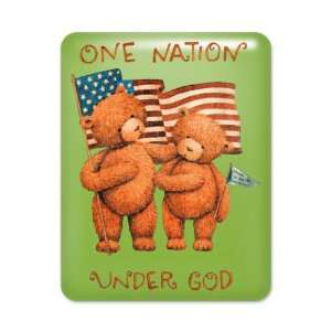  Lime One Nation Under God Teddy Bears with US Flag 