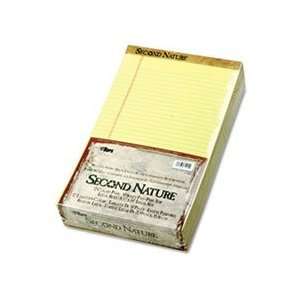 Second Nature Recycled Pad, Legal/Margin Rule, Legal, Canary, 50 Sheet