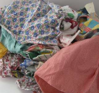 Vtg Feedsack Large Scrap Pieces 4 lbs Quilters Stash  