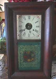 Vintage New Haven 30 Hour Shelf Clock Run By Weights NR  