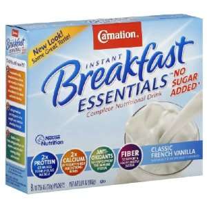 Carnation Instant Breakfast Classic Vanilla No Sugar Added, 8 Count 