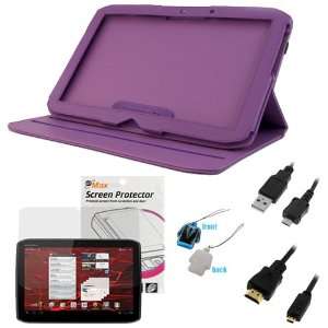  Stand   Purple + LCD Screen Protector + Micro USB Cable + Micro HDMI 