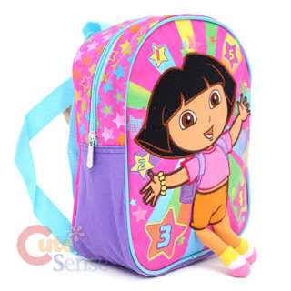 Dora Plush Bag  Pink Small Toddler Size 10in Backpack  