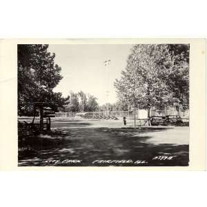   Vintage Postcard   City Park   Fairfield Illinois 