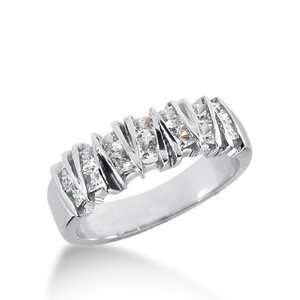  0.7 Ct Diamond Wedding Band Ring Princess Channel 14k 