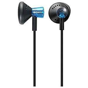 Sony Powerful Sound Earbud Style Stereo Headphones in Blue (Model# MDR 
