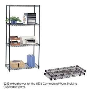  Safco Commercial Extra Shelf Pack, 36 x 18 in Black 