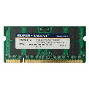  Super Talent DDR2 800 SODIMM 1GB/64x8 Samsung Chip 