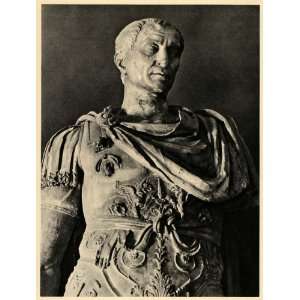1943 Julius Caesar Sculpture Rome Italy Roman Rimini   Original 