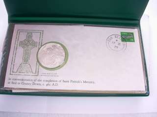 IRELAND, 8 Pure SILVER PROOF Commemorative Medals in Covers w/stamps 