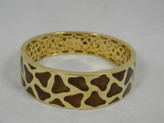Roberto Coin Giraffe Print Cuff 18K Gold Bracelet ~Mint  