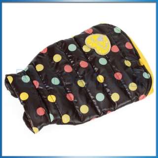   Colorful Dots Dotted Vest Puff Jacket Coat Apparel Clothing S/M  