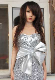 New Year Silver Sequins Evening Formal Party Dresses✿  