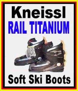 Rail Titanium Soft Ski Boots (Mondo 25 US Men 7) NEW   