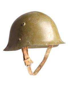 BULGARIAN M36 WWII HELMET WITH LEATHER LINER AND CHIN STRAP GENUINE 
