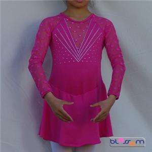 Hot pink Ice Skating Dance Dress 12 14yrs GI033R  