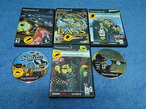HUGE LOT OF 6 PS2 VIDEO GAMES MONSTER BASS , JAWS UNLEASHED , MEDAL OF 