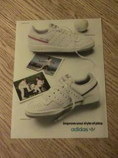 1985 ADIDAS TENNIS SHOE ADVERTISEMENT QUEST PLAYER GS AD LADY MAN 