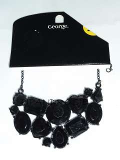   GEORGE GEMS CLUSTER ON CHAIN NECKLACE NEW MORE BARGAINS IN SHOP  
