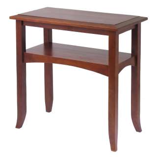 Antique Brown Walnut Wood Hall Table Shelf Craftsman  