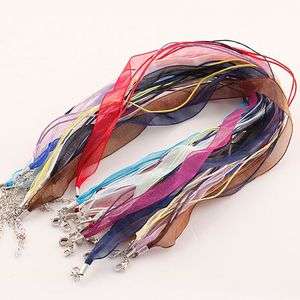  20x Mixed Wholesale Voile Silk Ribbon Lobster Charms 