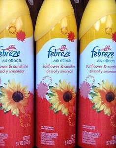 Febreze Spray Air Effects Freshener SUNFLOWER & SUNSHINE 9.7oz (275g 