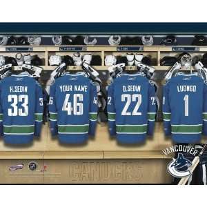  Personalized Vancouver Canucks Locker Room Print Sports 