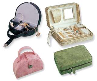   / Gloss Jewelry Cases in Multiple Styles   Colors w Mini Travel Box