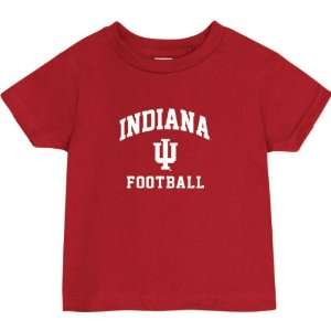 Indiana Hoosiers Cardinal Red Toddler/Kids Football Arch T Shirt 