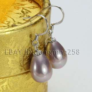   ship dangle 8mm 11mm white black pink drip shell pearl earrings  
