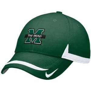  Nike Marshall Thundering Herd Green Coaches Adjustable Hat 
