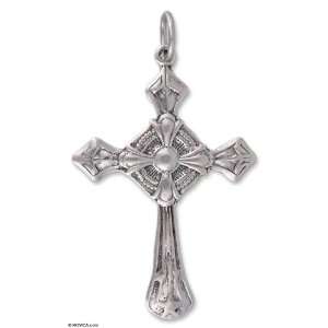  Pendant, Shining Cross 1.2 W 2.2 L Jewelry