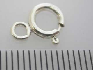 20pcs x Spring Ring Clasps 7mm Sterling Silver 925 (951057)  