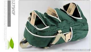 Korean Leisure Sports Backpack Schoolbag Army Green  