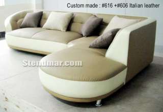 2PC NEW MODERN DESIGN LEATHER SECTIONAL SOFA S89L  