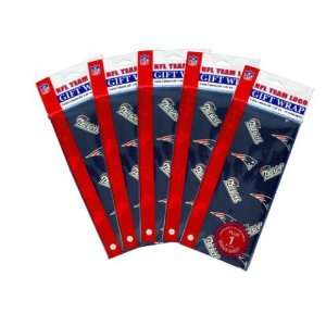  New England Patriots NFL Flat Wrapping Paper Pack Sports 