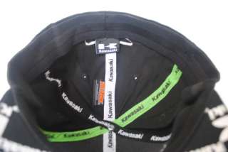 NEW KAWASAKI Curved Bill HAT BLACK flex fit baseball CAP M/L  