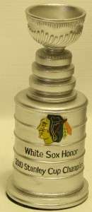 Chicago Blackhawks Stanley Cup Trophy Mini Replica White Sox SGA NIB 