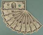 Uncirculated 2 Dollar Bills   Crisp, Brand New Available in 