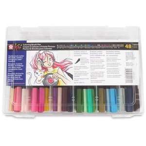  Sakura Koi Coloring Brush Pens   Assorted, Set of 48 Arts 
